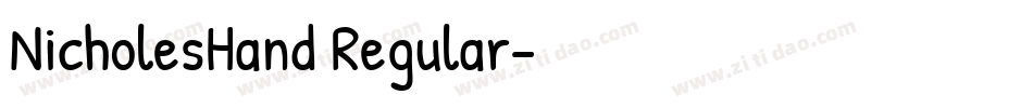 NicholesHand Regular字体转换